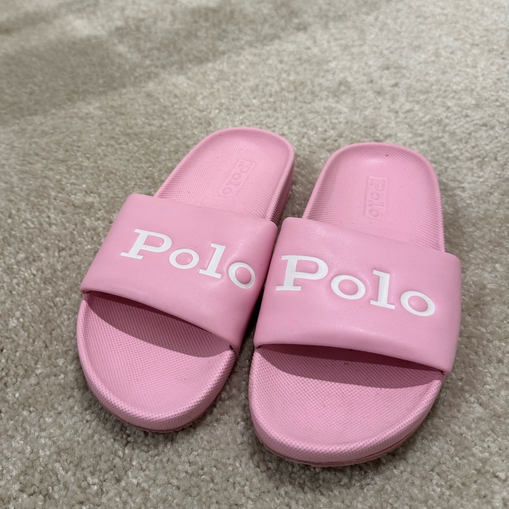 Polo by Ralph Lauren Pink Slide Sandals